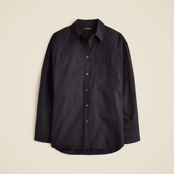 NWT!! J. CREW Étienne Oversized Shirt Lightweight Oxford Solid Black Etienne XXL - Picture 12 of 16